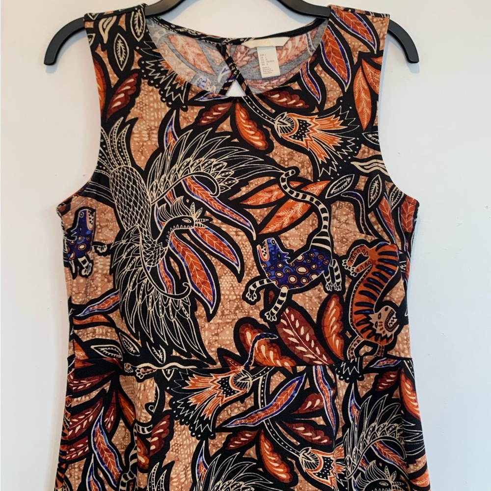 H&M Tribal Jungle Cutout Summer Fit & Flare Dress - Picture 5 of 11